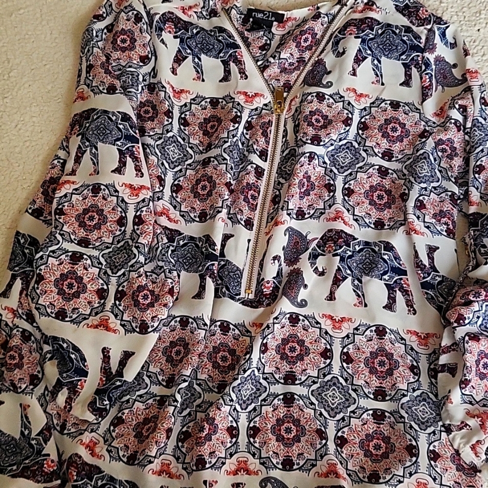 Women's 3/4 length sleeve blouse 100% polyester